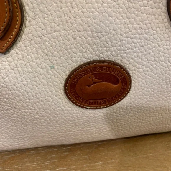 Dooney & Bourke Cream / White and Brown Satchel - Picture 13 of 16